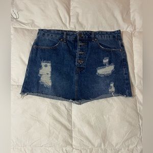 Forever 21 High Rise Jean Skirt